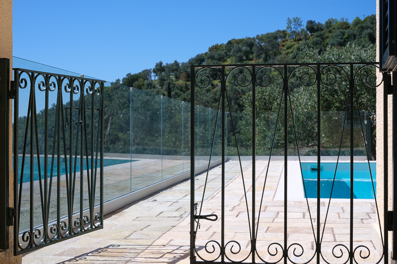 gated pool villa
